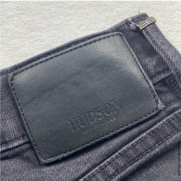 Hudson Blake Slim Straight Fit Twill Denim Jeans (Black) - Picture 8 of 11